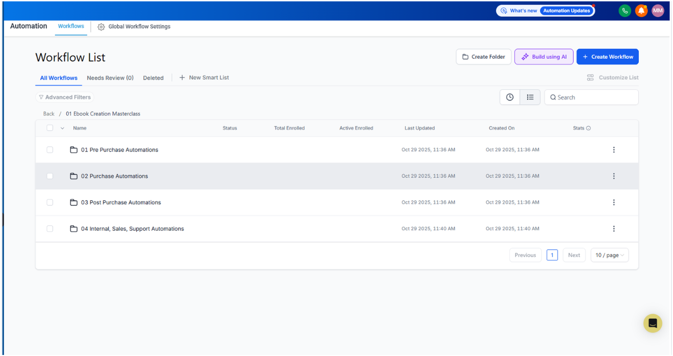 Workflow Library — Ebook Masterclass